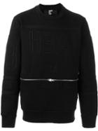 Hood By Air Zip Detail Sweatshirt, Men's, Size: L, Black, Cotton