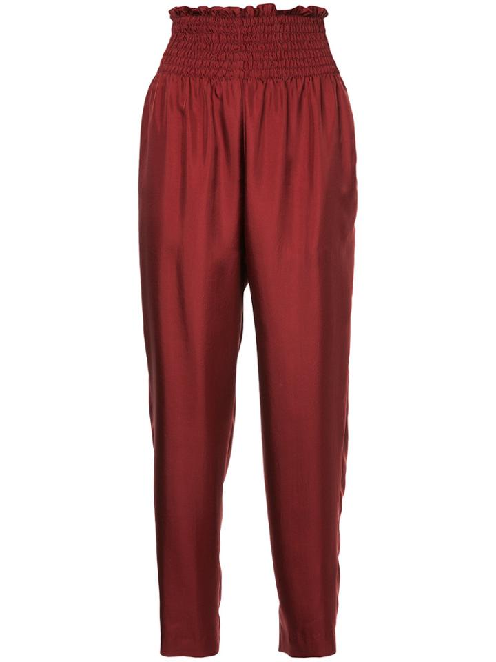 Astraet High-waist Fitted Trousers - Red