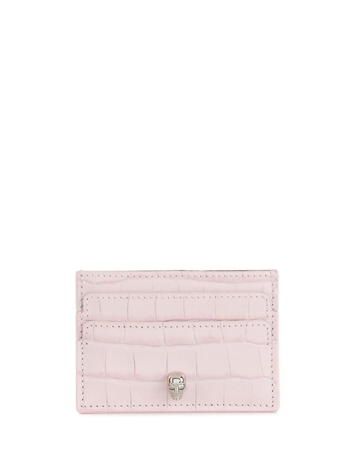 Alexander Mcqueen Skull Motif Card Holder - Pink