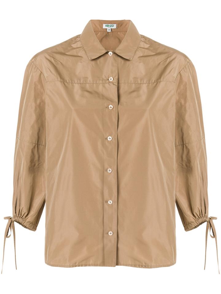 Kenzo Balloon Sleeves Shirt With Tie Cuffs - Nude & Neutrals