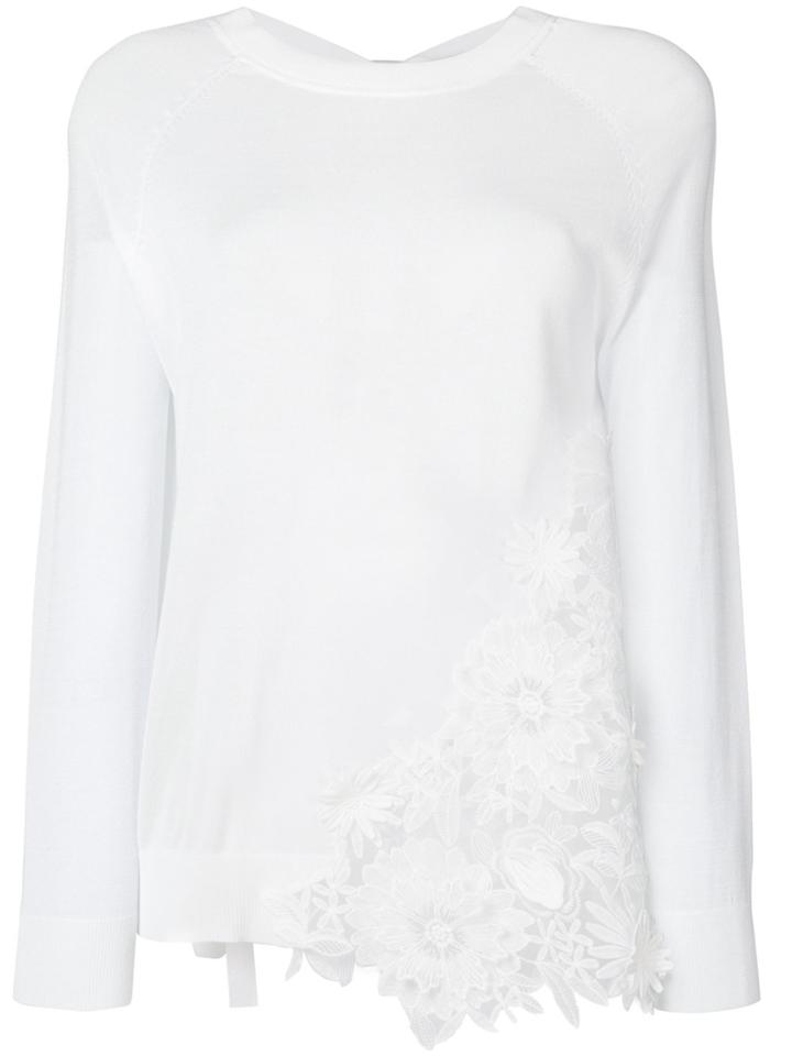 Semicouture Floral Lace Detail Umper - White