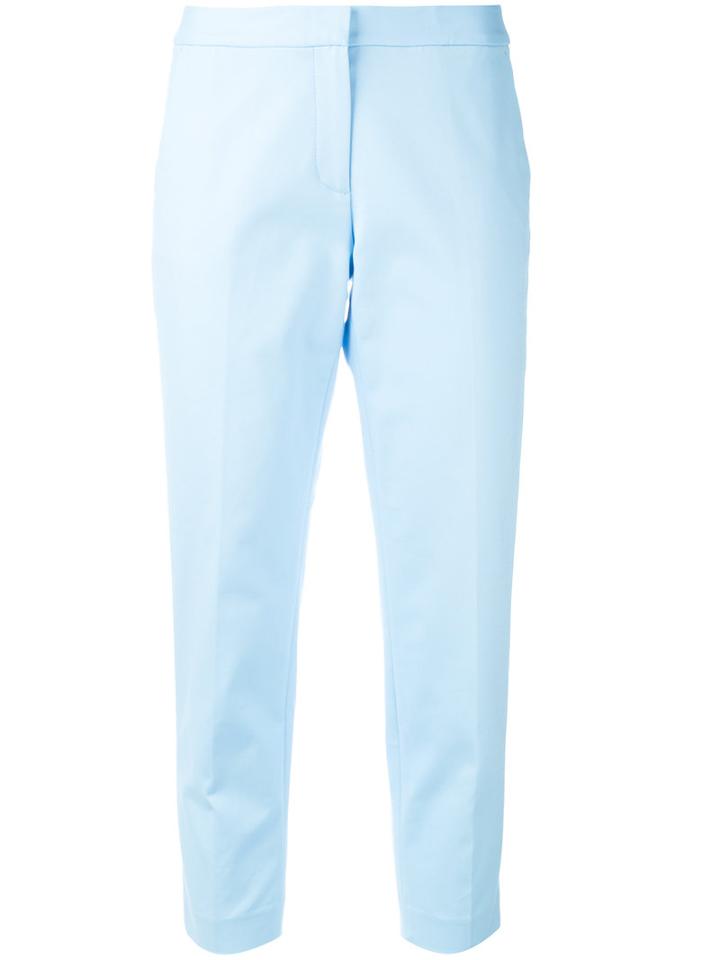 Michael Michael Kors - Cropped Trousers - Women - Cotton/spandex/elastane - 0, Women's, Blue, Cotton/spandex/elastane