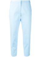 Michael Michael Kors - Cropped Trousers - Women - Cotton/spandex/elastane - 0, Women's, Blue, Cotton/spandex/elastane