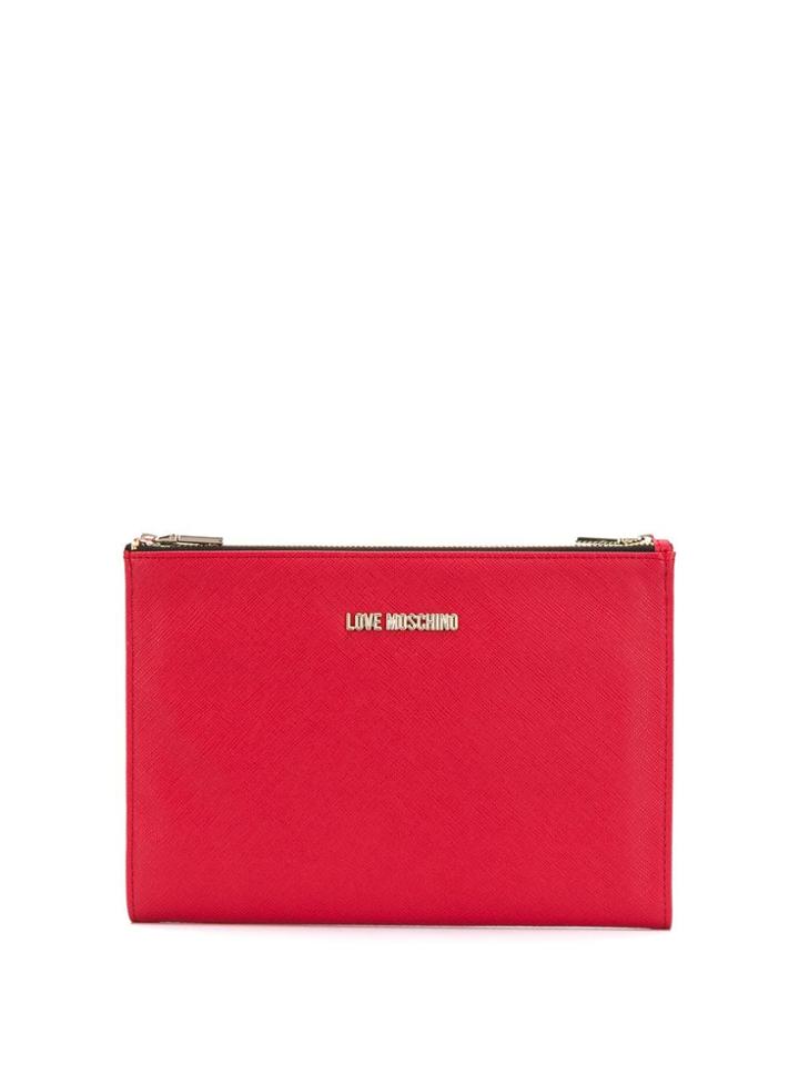 Love Moschino Two Tone Clutch Bag - Red