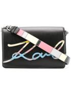 Karl Lagerfeld K/signature Special Enamel Crossbody Bag - Black