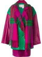 Jc De Castelbajac Vintage Coat, Skirt And Scarf Set, Women's, Size: Small, Pink/purple