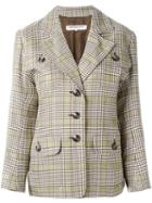 Yves Saint Laurent Vintage Houndstooth Check Blazer, Women's, Size: 36, Green