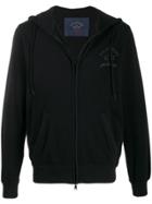 Paul & Shark Logo Print Hoodie - Black