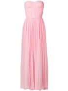 Blumarine Strapless Plissé Dress - Pink
