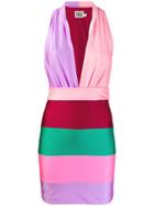 Fausto Puglisi Colour Block Mini Dress - Pink