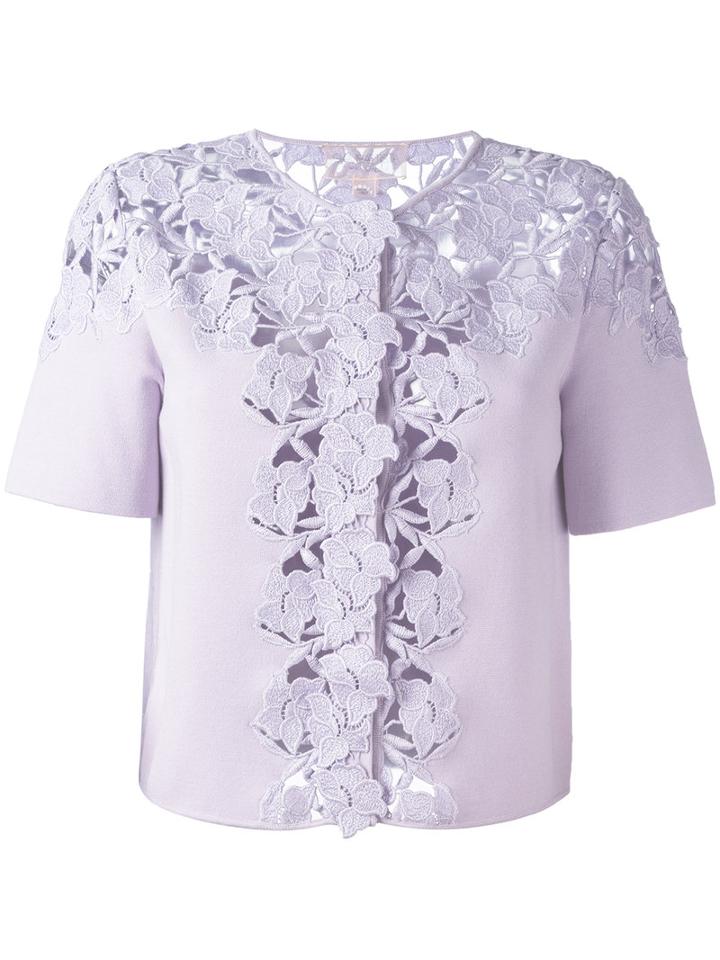 Giambattista Valli Lace Trim Top, Women's, Size: 42, Pink/purple, Polyester/viscose