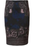 Yigal Azrouel Ganesha Print Fitted Skirt