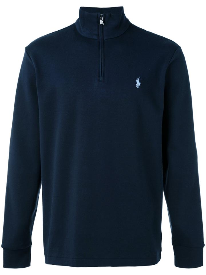 Polo Ralph Lauren Zipped Collar Jumper - Blue