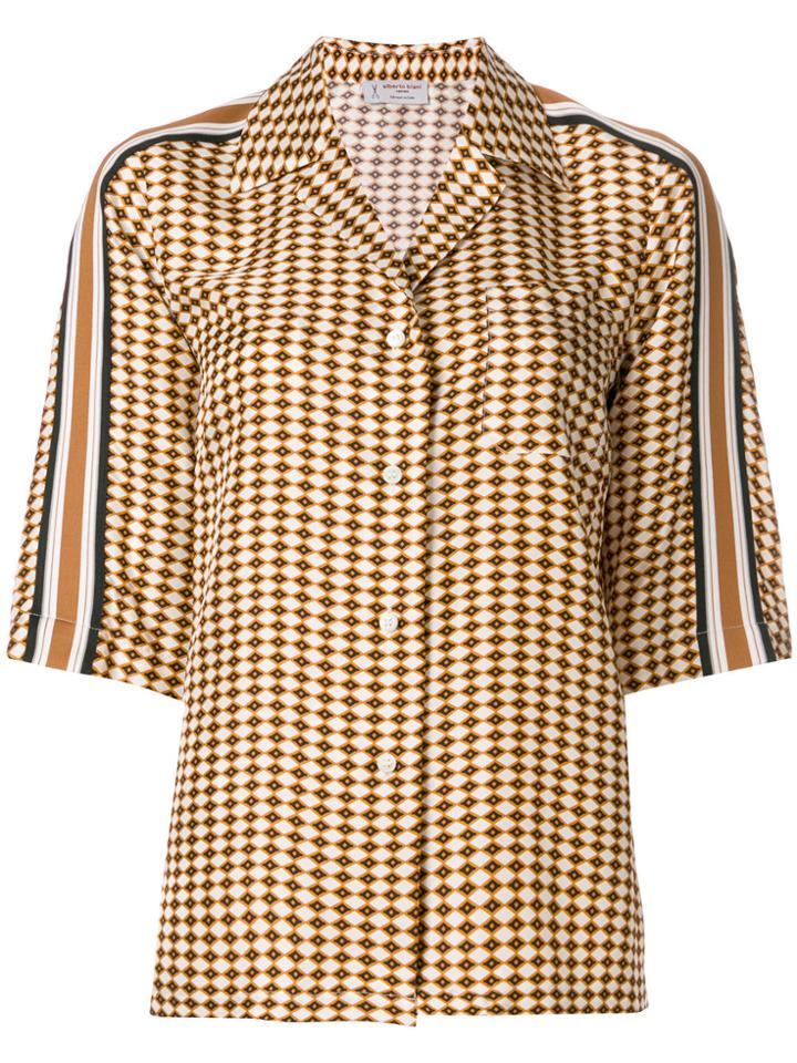 Alberto Biani Geometric Print Shirt - Brown