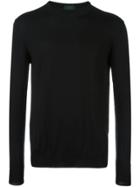 Zanone Crew Neck Sweater - Black