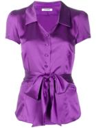 Styland Short Sleeved Blouse - Purple