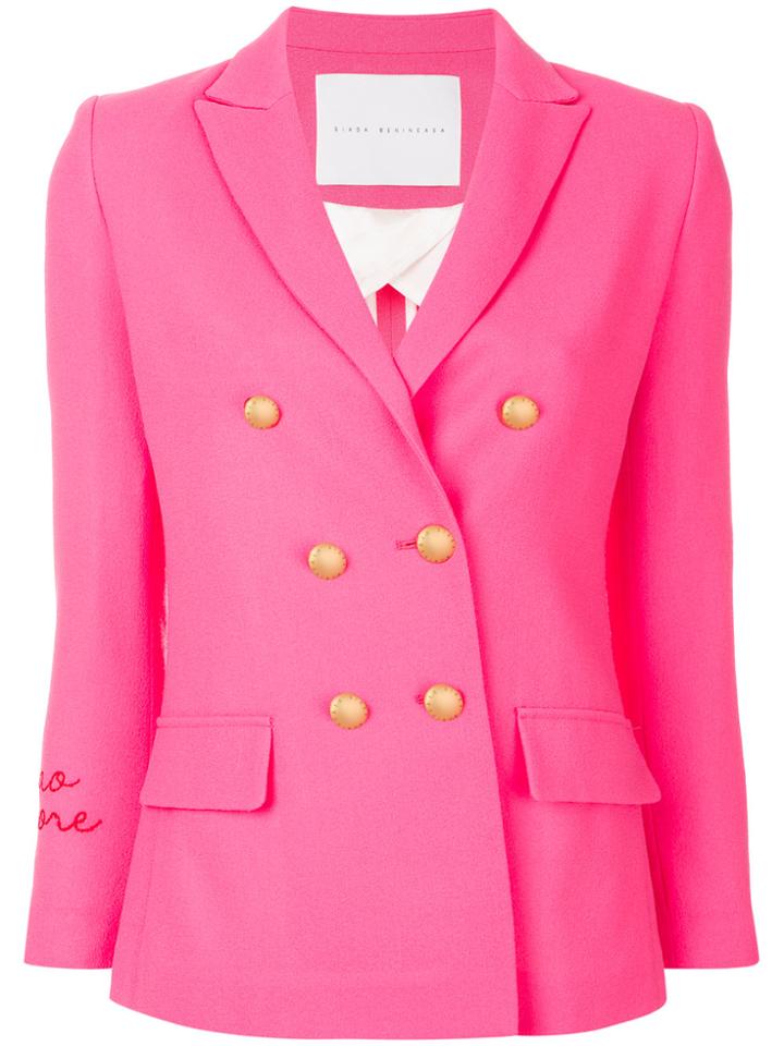 Giada Benincasa Double Breasted Blazer - Pink & Purple