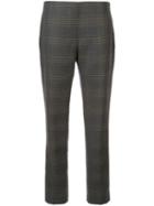 Carolina Herrera - Tartan Straight Leg Trousers - Women - Silk/wool - 12, Grey, Silk/wool