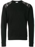 Saint Laurent Contrast-shoulder Sweater - Black