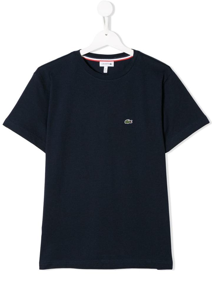 Lacoste Kids Teen Embroidered Logo T-shirt - Blue