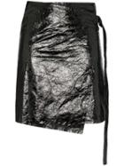 Helmut Lang Vinyl Wrap Skirt - Black