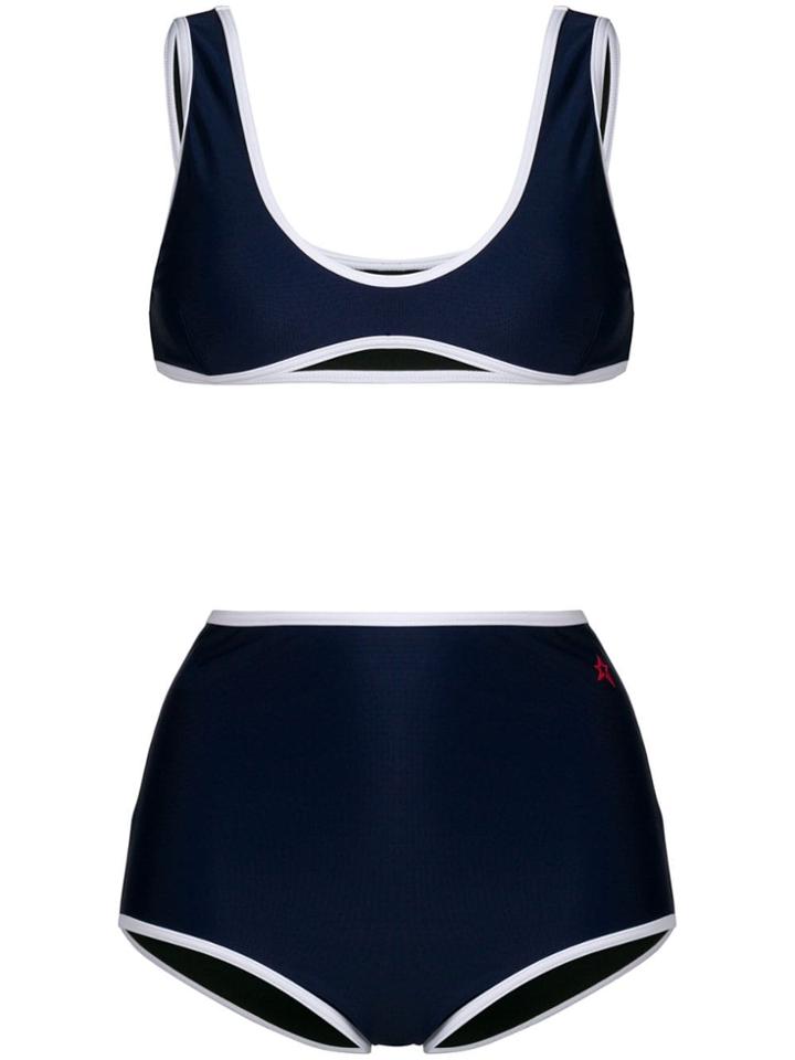 Perfect Moment High Waist Bikini Set - Blue