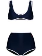 Perfect Moment High Waist Bikini Set - Blue