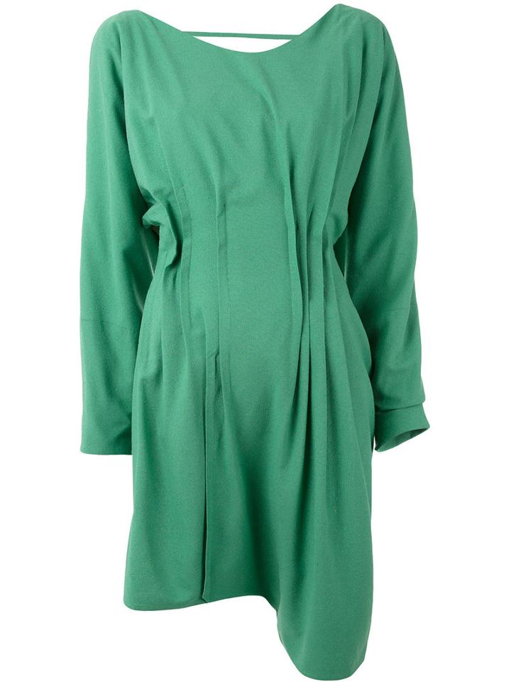 Eckhaus Latta - Asymmetric Hem Dress - Women - Silk/rayon - M, Green, Silk/rayon