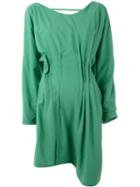 Eckhaus Latta - Asymmetric Hem Dress - Women - Silk/rayon - M, Green, Silk/rayon