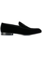 Giorgio Armani Classic Leather Loafers - Black