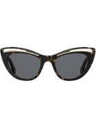 Moschino Eyewear Cut-out Cat Eye Sunglasses - Brown