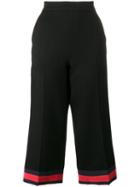 Gucci - Pajama Pant With Web Detail - Women - Silk/acetate/viscose - 42, Black, Silk/acetate/viscose