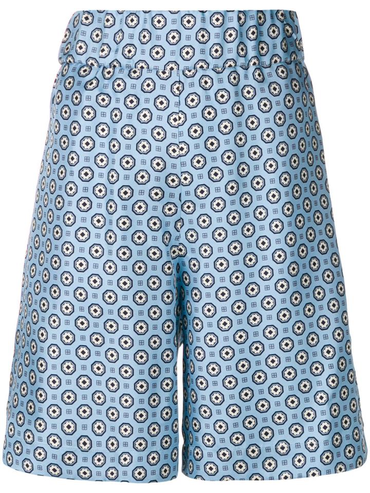 Alberto Biani Printed Shorts - Blue