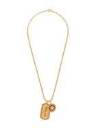 Versace Medusa And Logo Charm Necklace - Gold