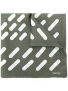 Tom Ford Striped Square Scarf - Green