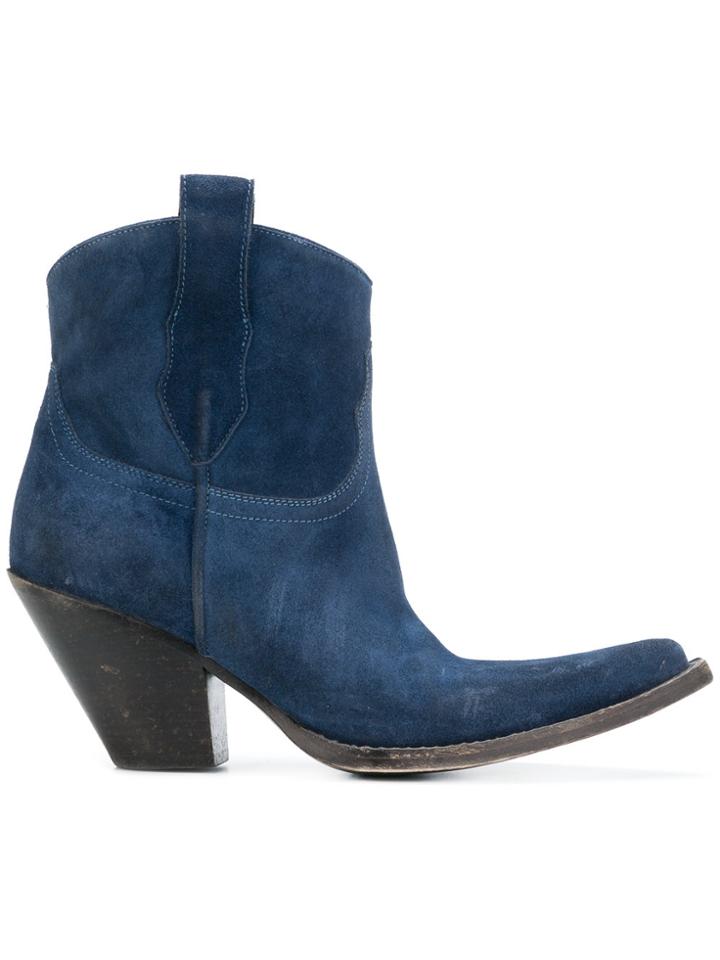 Maison Margiela Mid-calf Western Boots - Blue