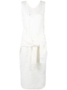 Chalayan Front Knot Dress, Women's, Size: Medium, White, Cotton/polyester
