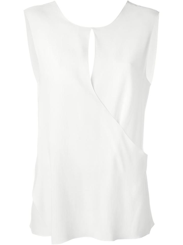 Maison Rabih Kayrouz V-back Top, Women's, Size: 38, White, Elastodiene/viscose
