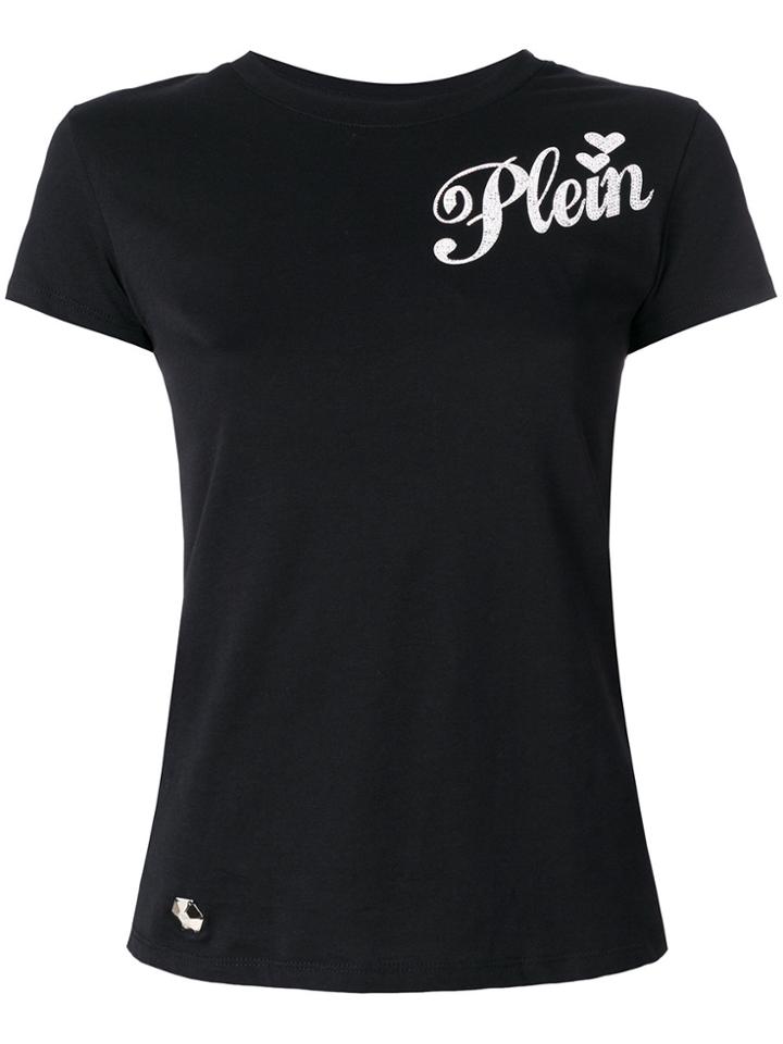 Philipp Plein Embellished Logo T-shirt - Black