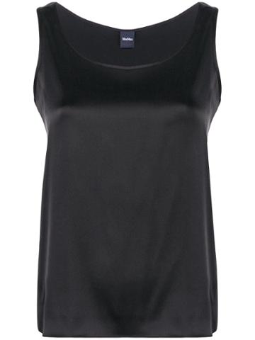 Max Mara Top Silk Elastane Black Pan Max Mara Leisure