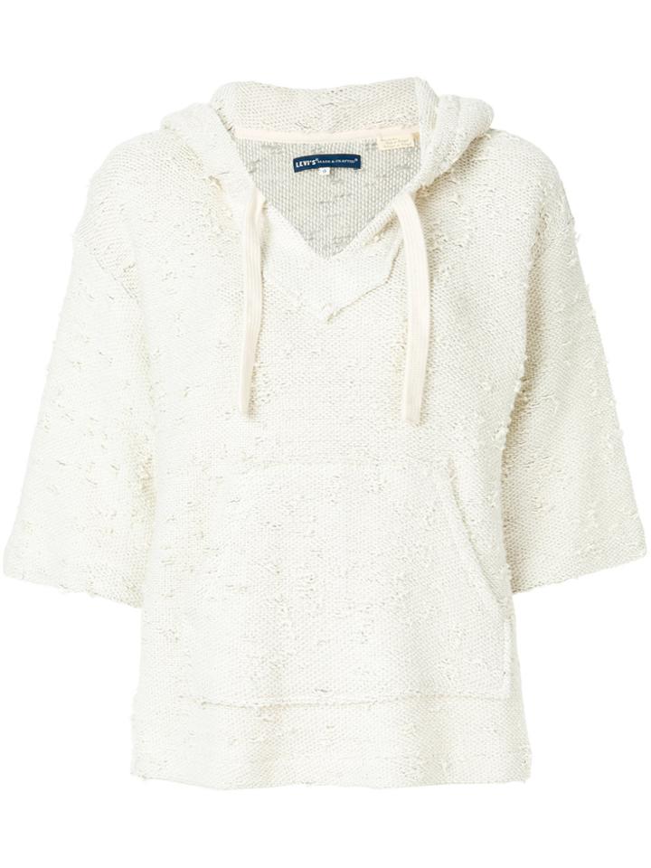 Levi's: Made & Crafted Shortsleeved Hoodie - Nude & Neutrals