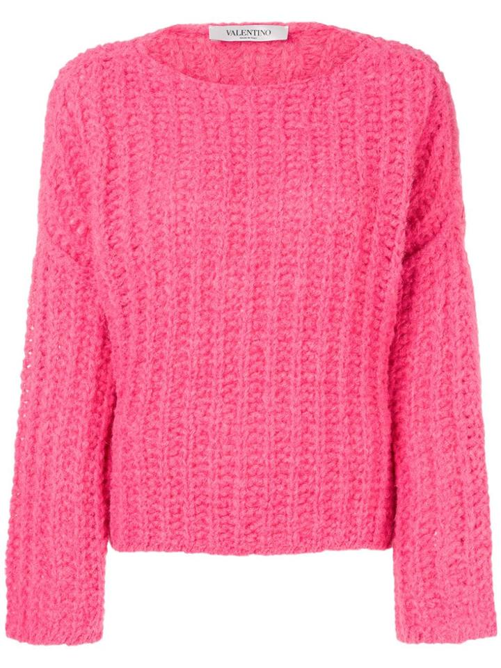 Valentino Boat Neck Jumper - Pink