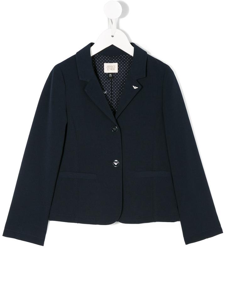 Armani Junior - Two Button Blazer - Kids - Polyester/spandex/elastane/viscose/polyester - 11 Yrs, Blue