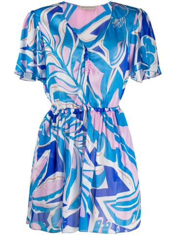 Emilio Pucci Printed Short Beach Dress - Blue