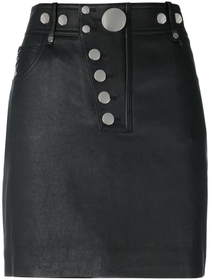 Alexander Wang Multi Snap Mini Skirt - Black