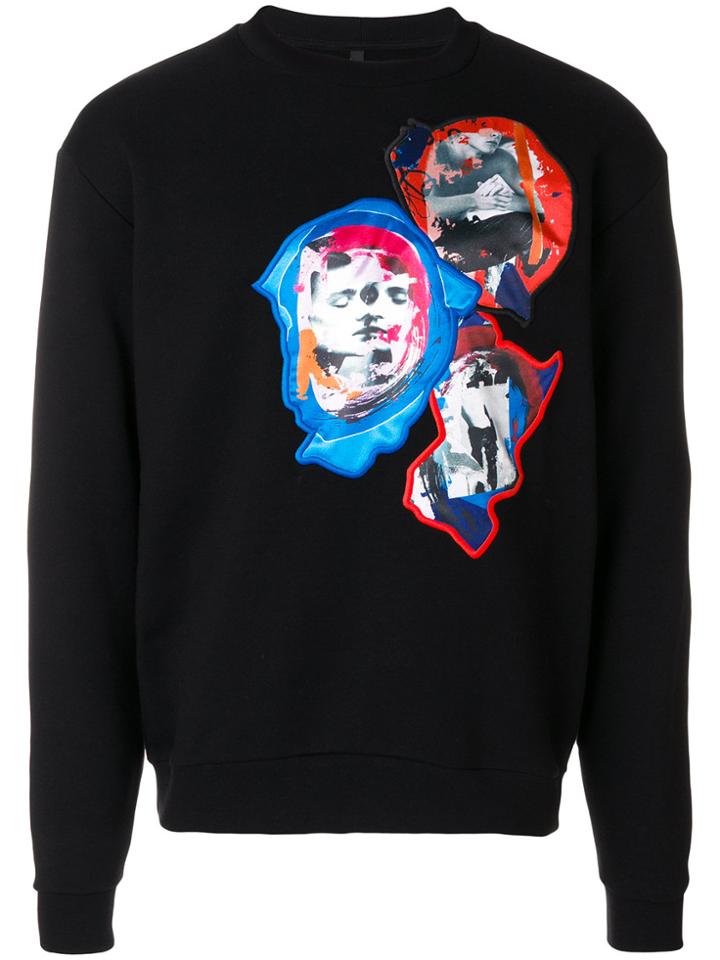 Versus Printed Patch Sweatshirt - Black