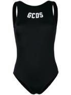 Gcds Logo Print Swimsuit - Black