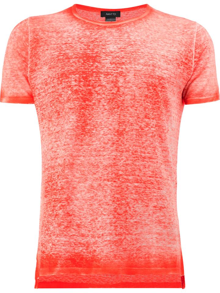Avant Toi Faded Effect T-shirt - Red
