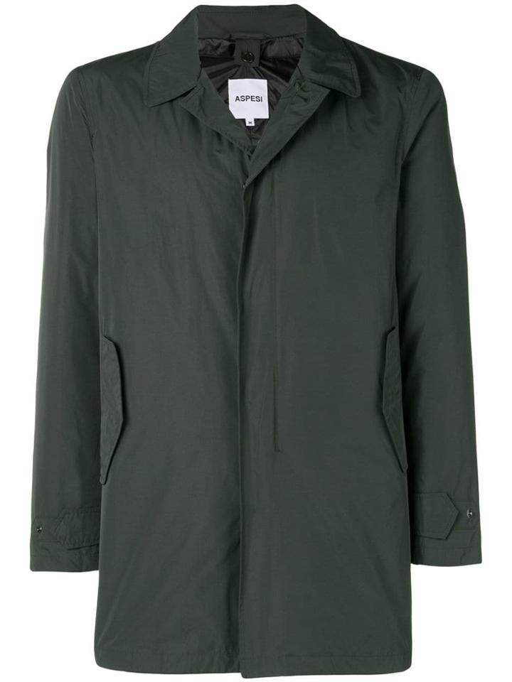 Aspesi Single Breasted Down Jacket - Green