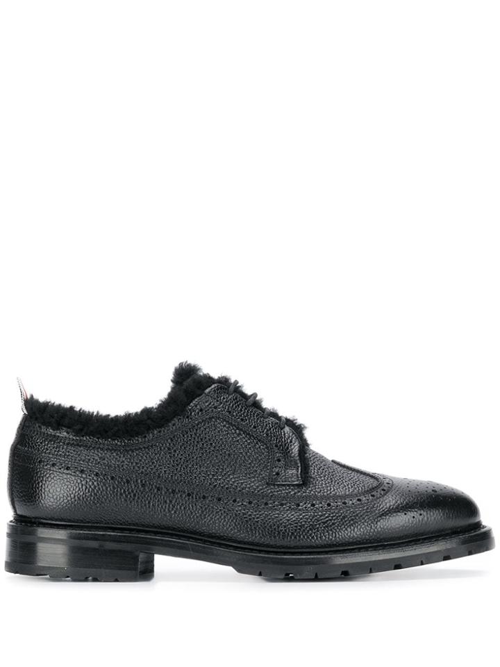 Thom Browne Shearlining Lining Longwing Brogue - Black